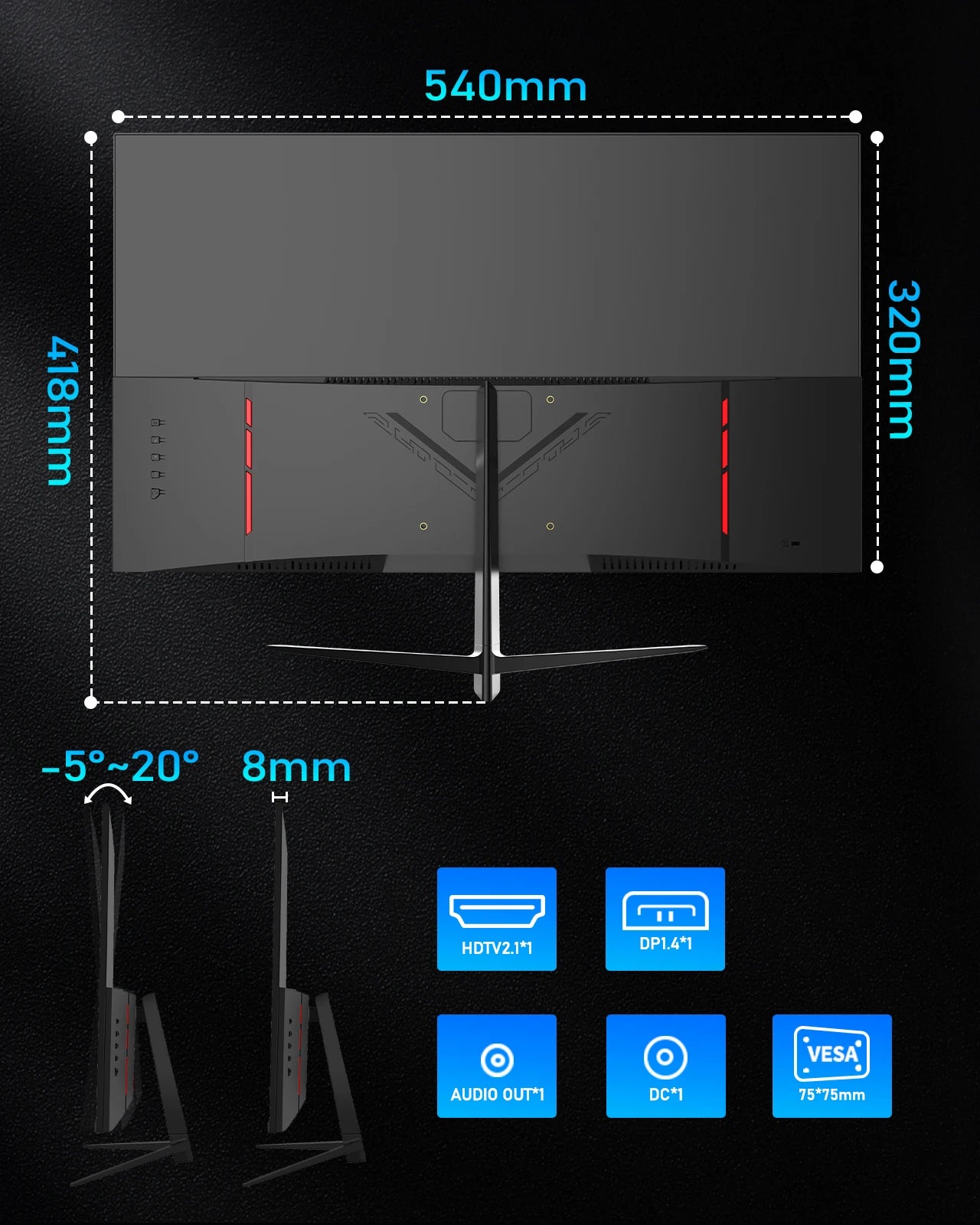 FYHXele 24" 180Hz Gaming Monitor