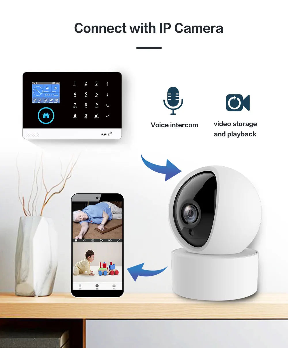 4G WiFi Home Alarm System – Alexa & Tuya Compatible