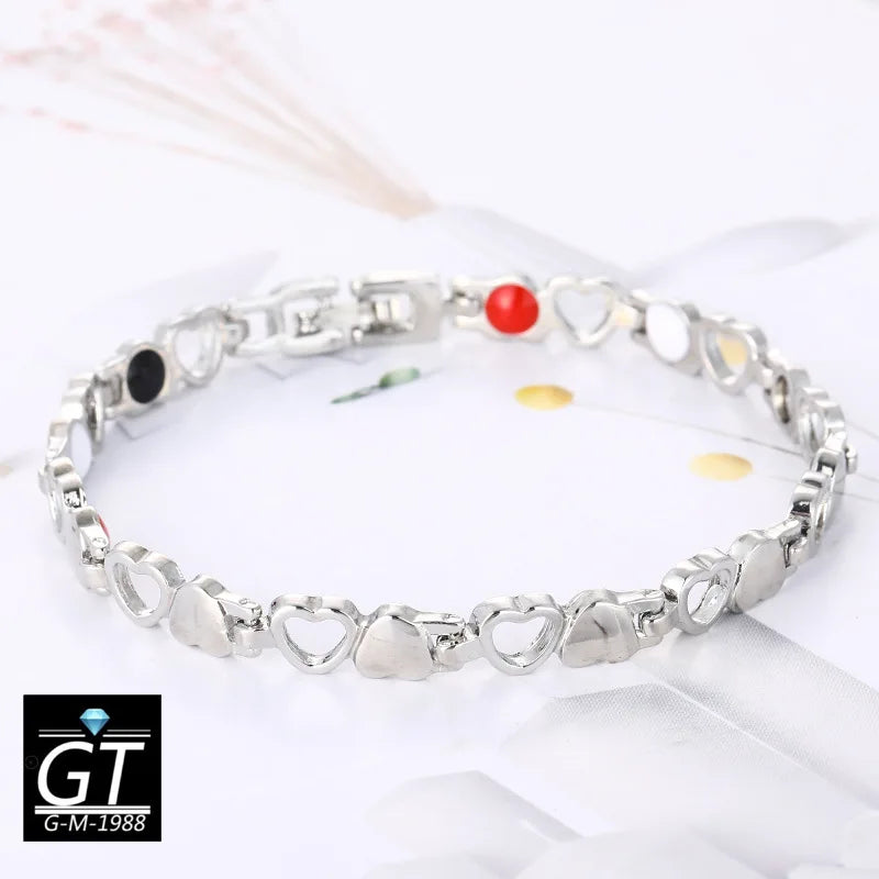 Magnetic Slimming Bracelet – Heart Link Design