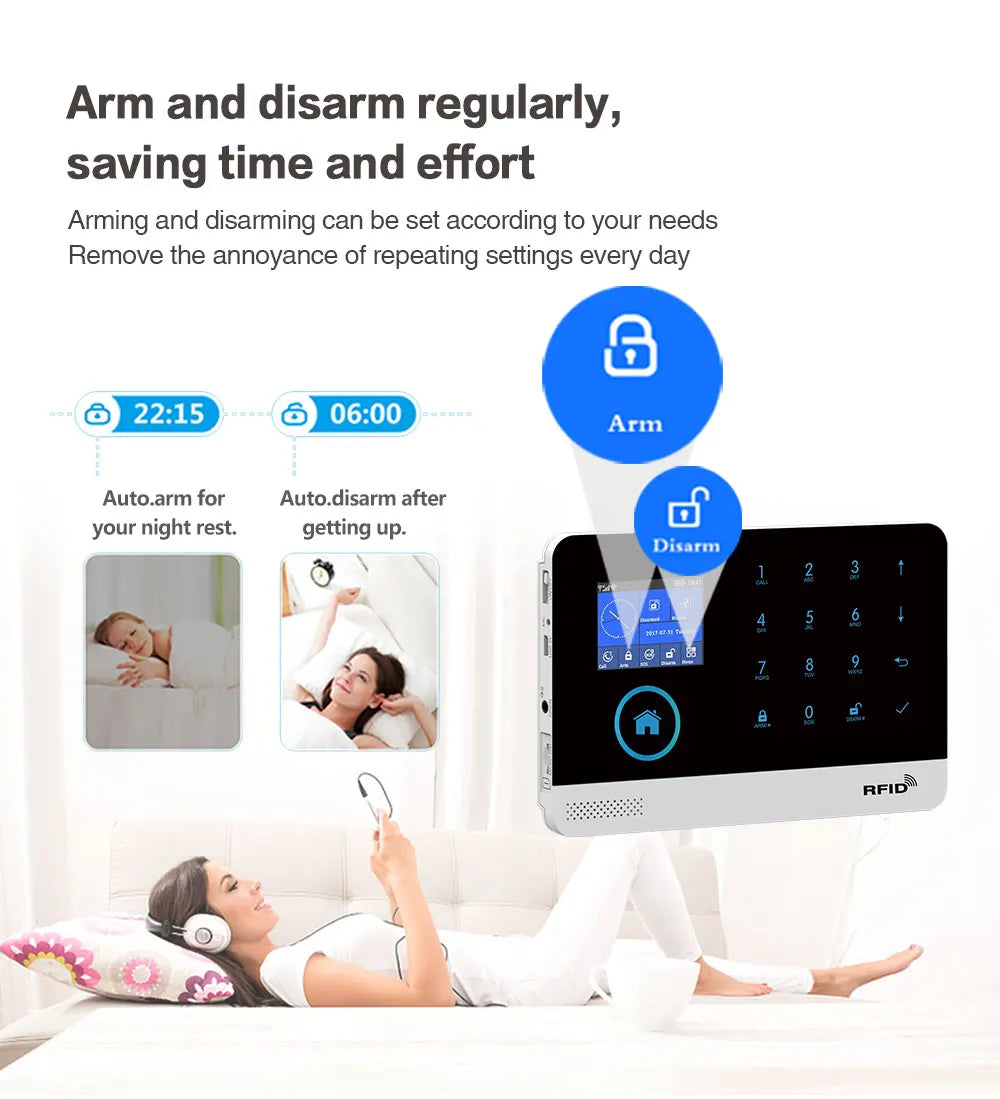 4G WiFi Home Alarm System – Alexa & Tuya Compatible