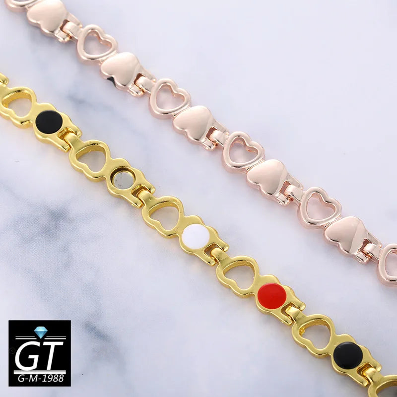 Magnetic Slimming Bracelet – Heart Link Design