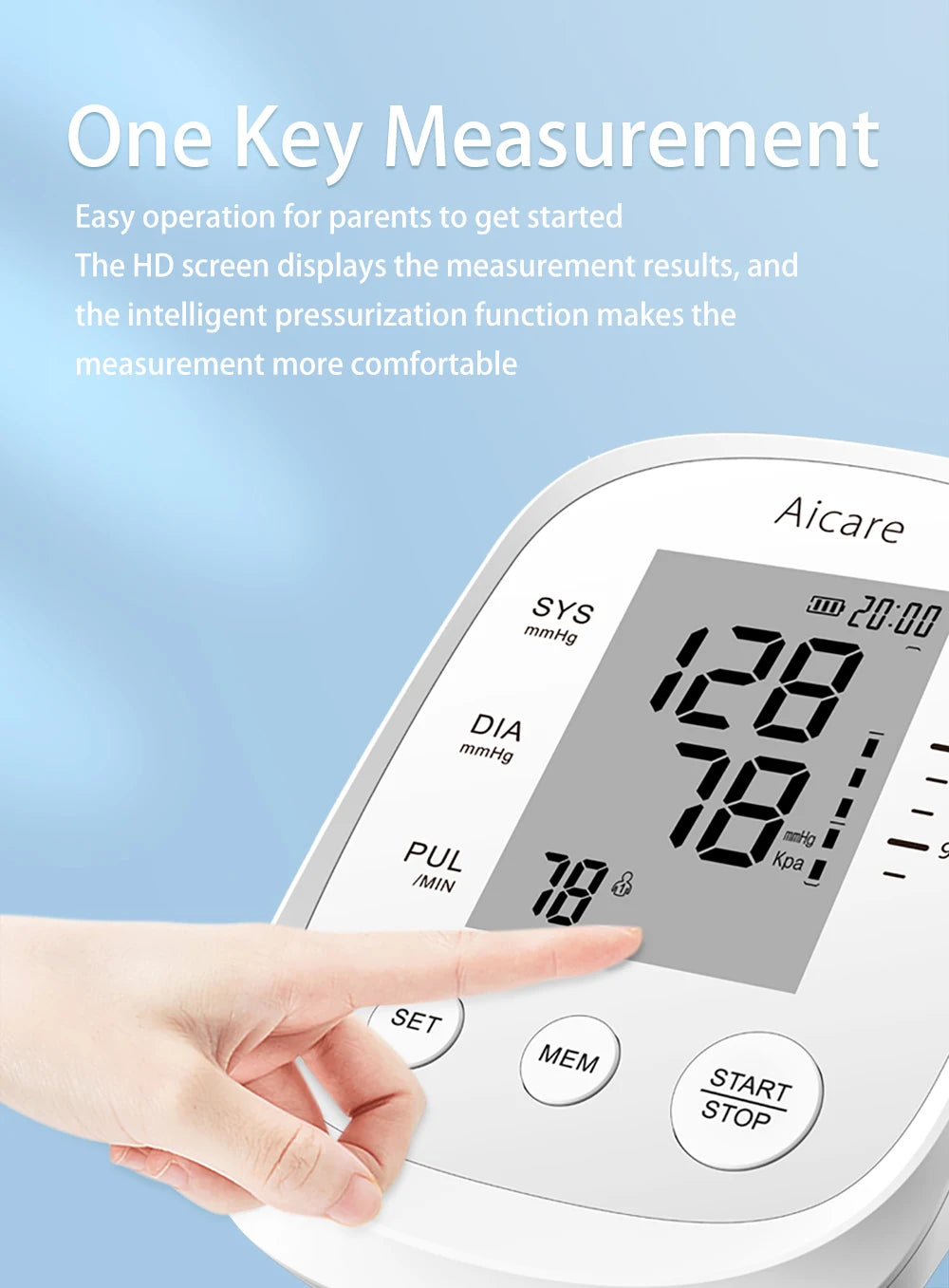 AICARE Digital Upper Arm Blood Pressure Monitor