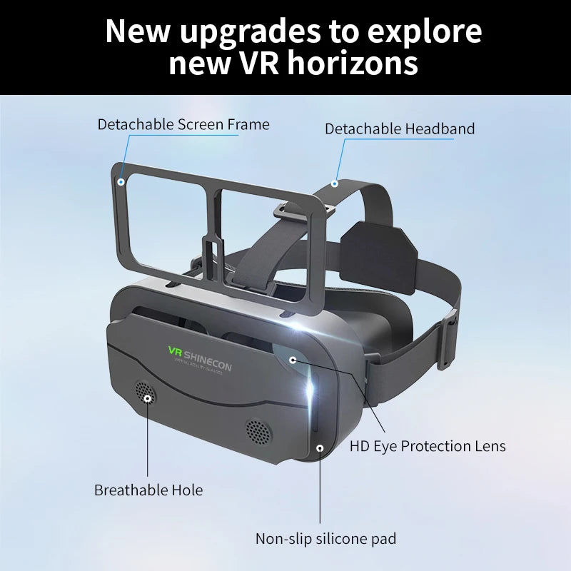 VR Headset with 3D Lenses – Virtual Reality Goggles for Smartphones