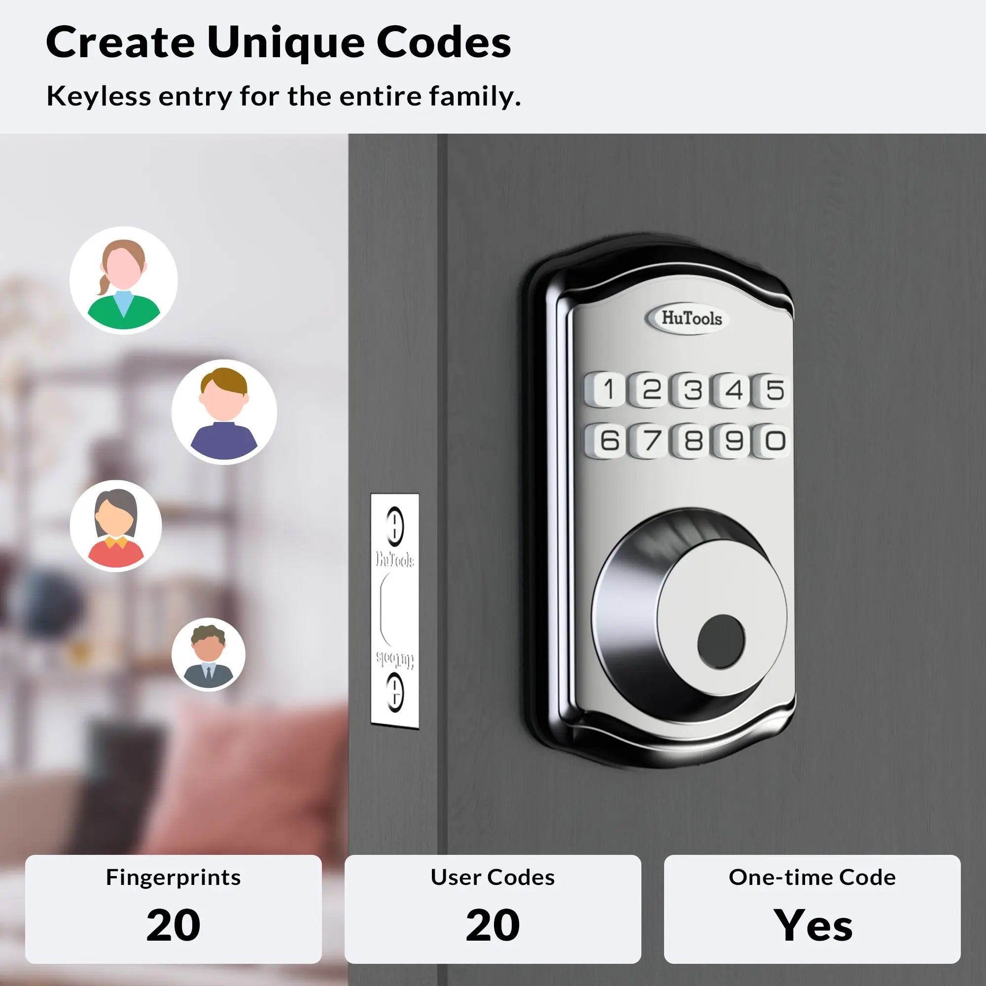 Smart Fingerprint Keypad Door Lock Deadbolt
