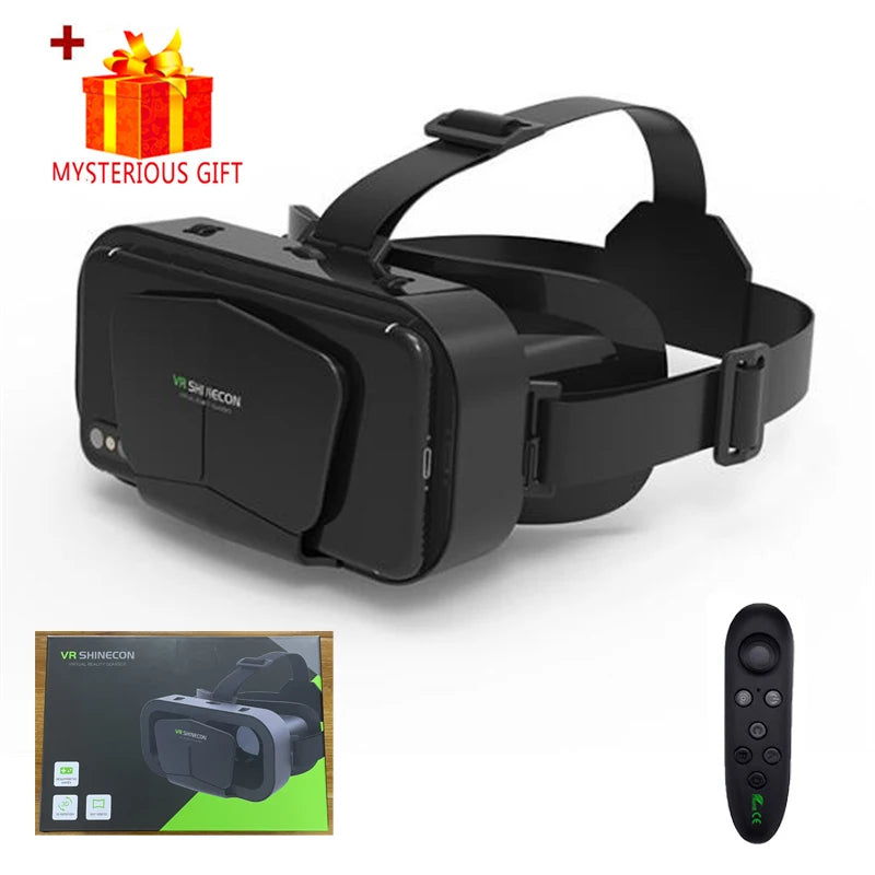 VR Headset with 3D Lenses – Virtual Reality Goggles for Smartphones