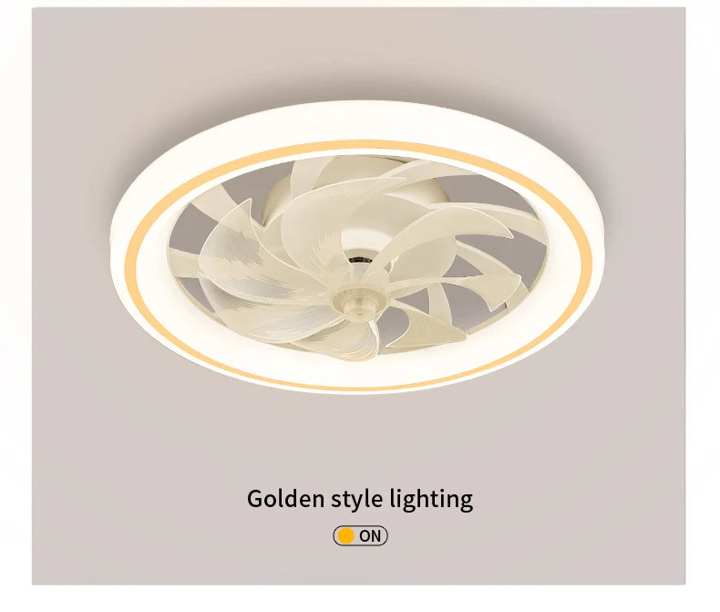 Modern LED Ceiling Fan Light – Remote Control, Smart Home Ready