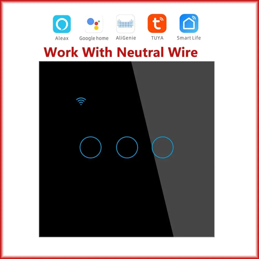 WiFi Smart Touch Light Switch EU 1-4 Gang