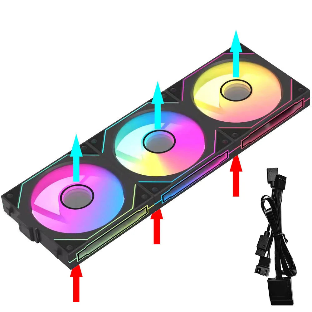 UMPEAK MX120 360mm Modular Wireless Splicing PC Cooling Fan