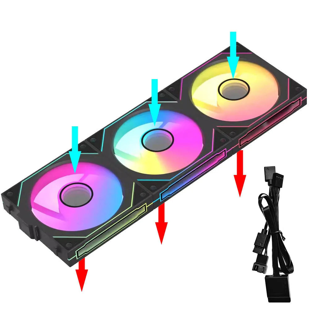 UMPEAK MX120 360mm Modular Wireless Splicing PC Cooling Fan