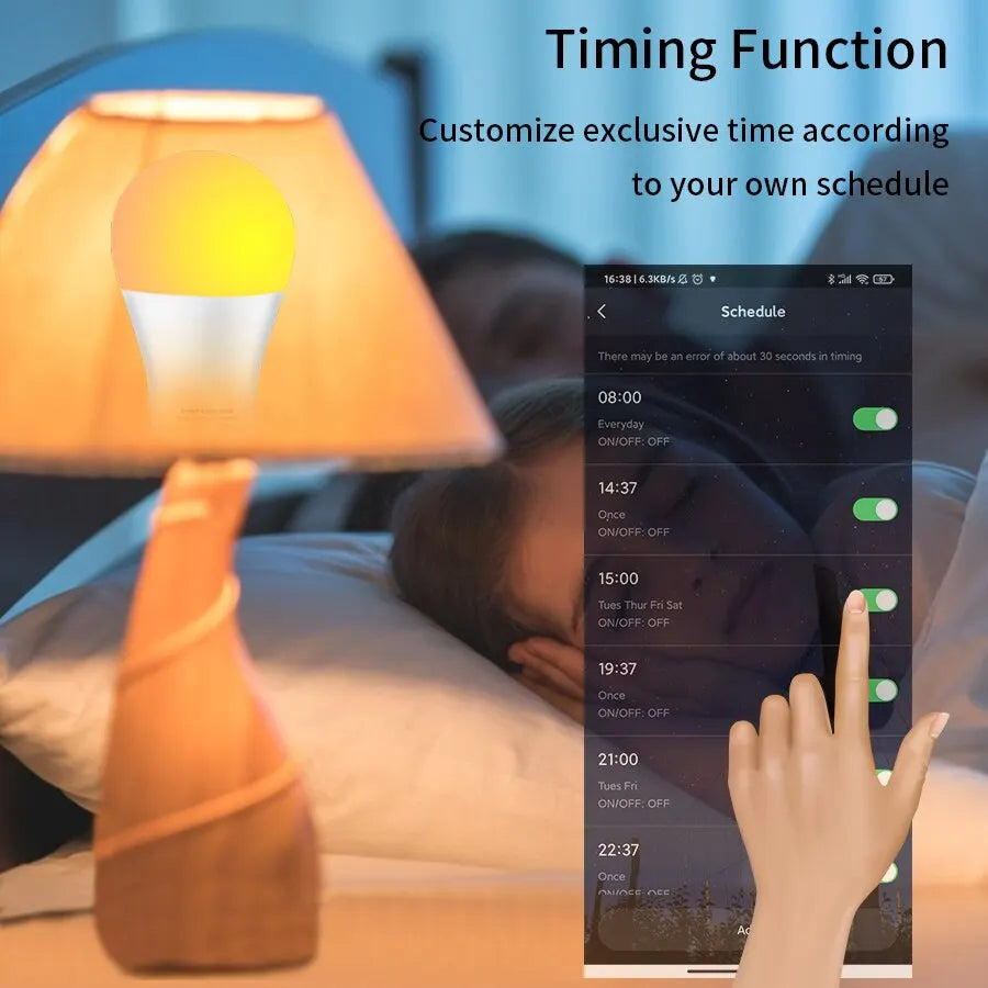 Tuya Smart RGB LED Bulb – E27, App & Voice Control