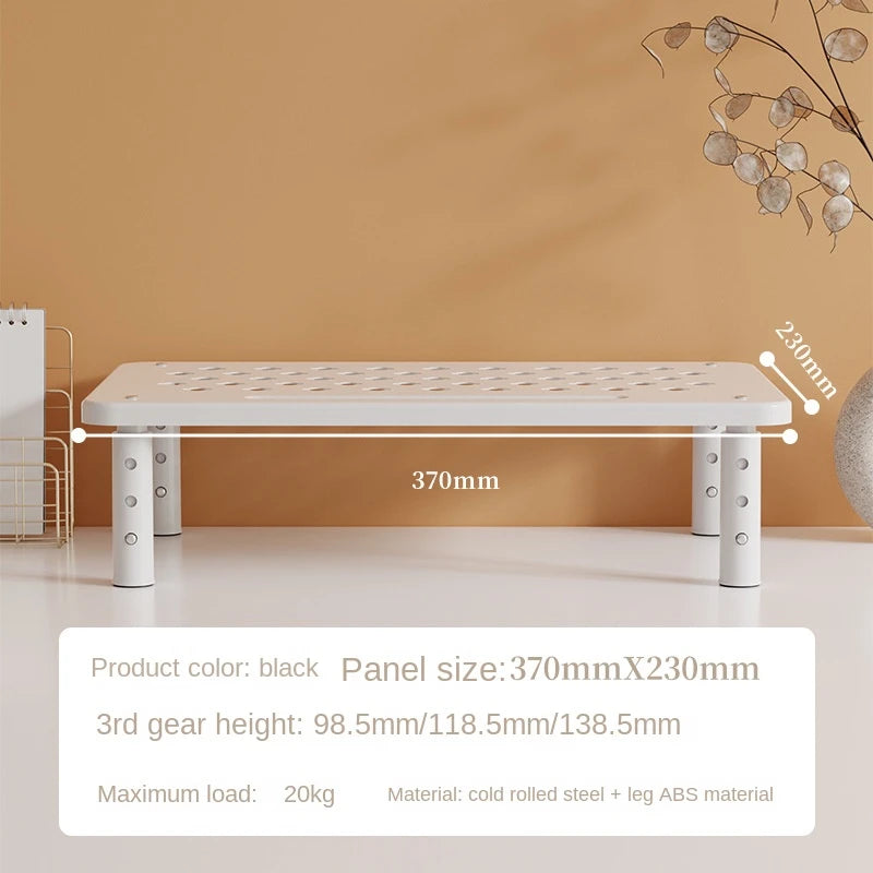 Adjustable Monitor Stand with Storage