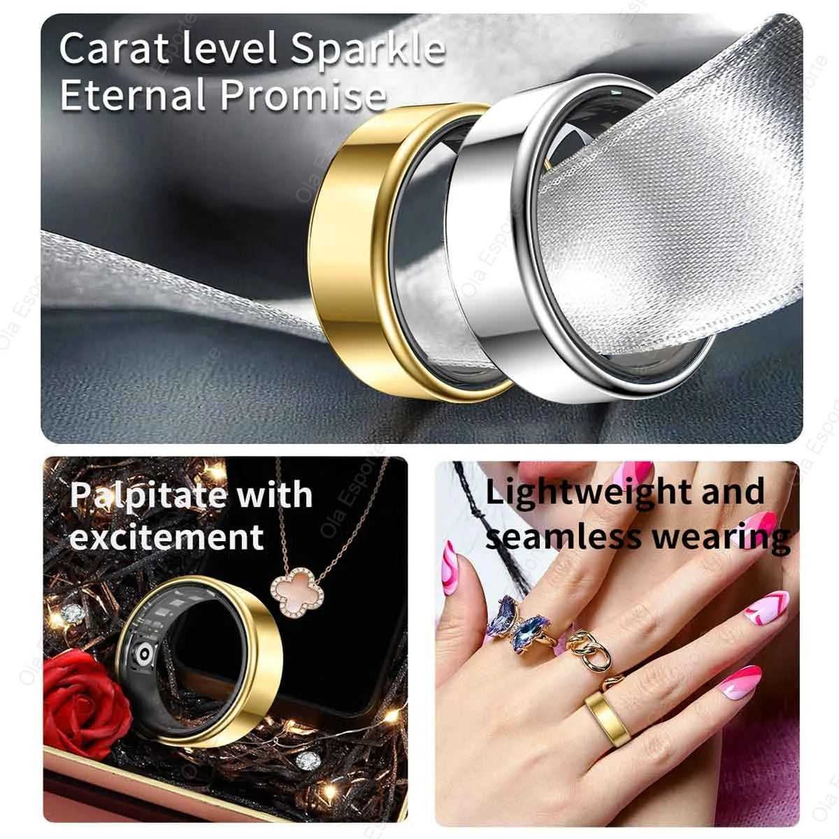 Smart Ring Bluetooth Heart Rate & Sleep Monitor