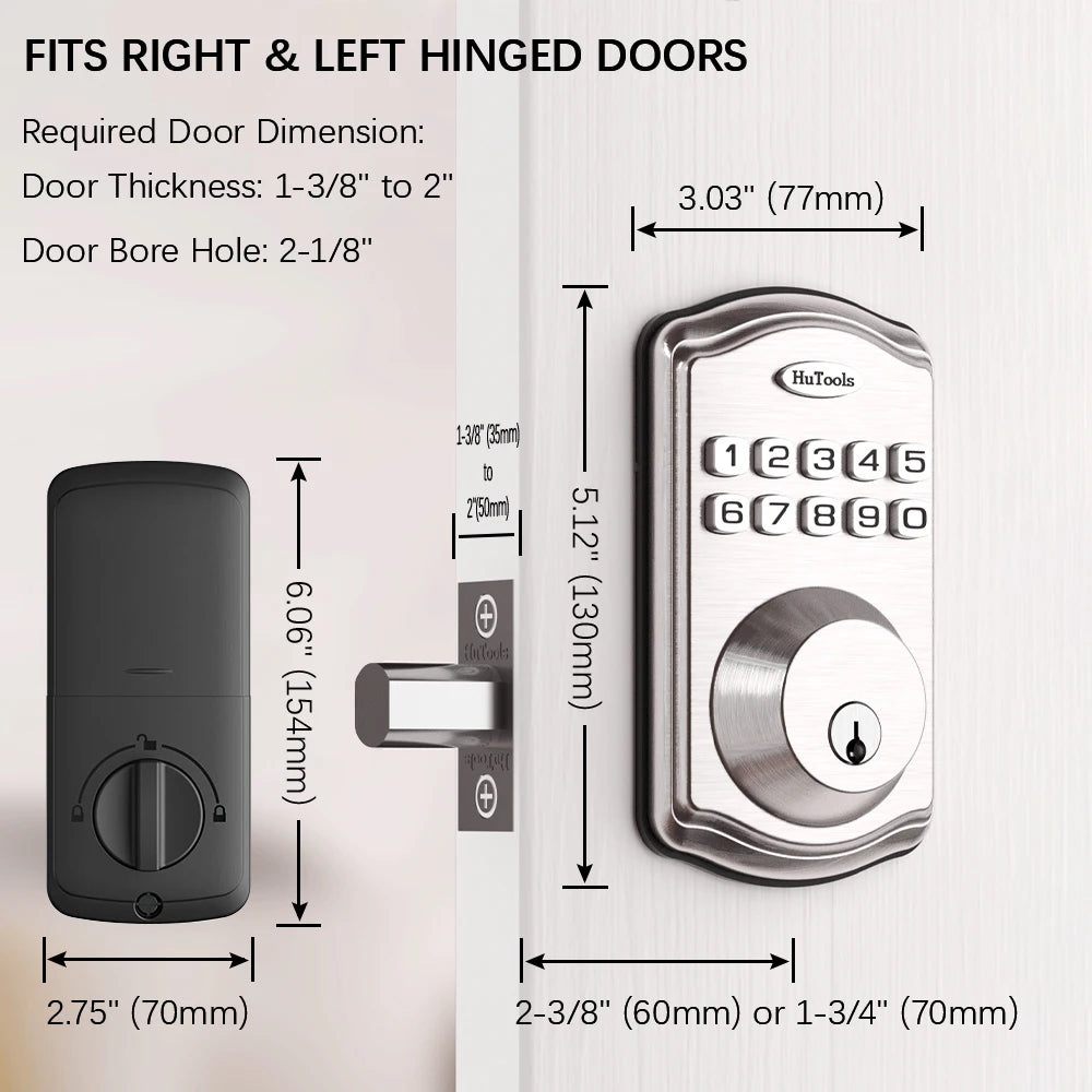 Hutools Keyless Keypad Smart Door Lock