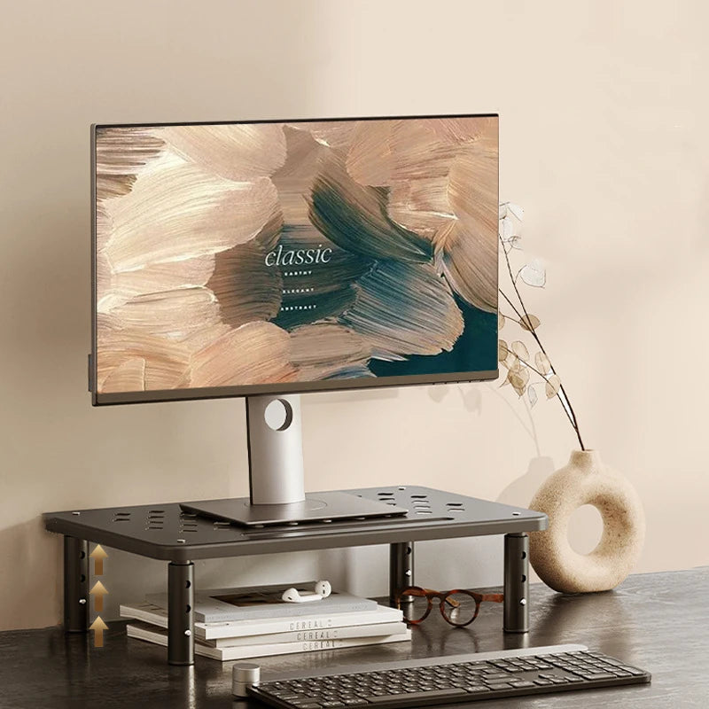 Adjustable Monitor Stand with Storage