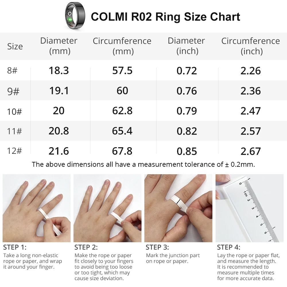 COLMI R02 Smart Ring – 2024 Edition