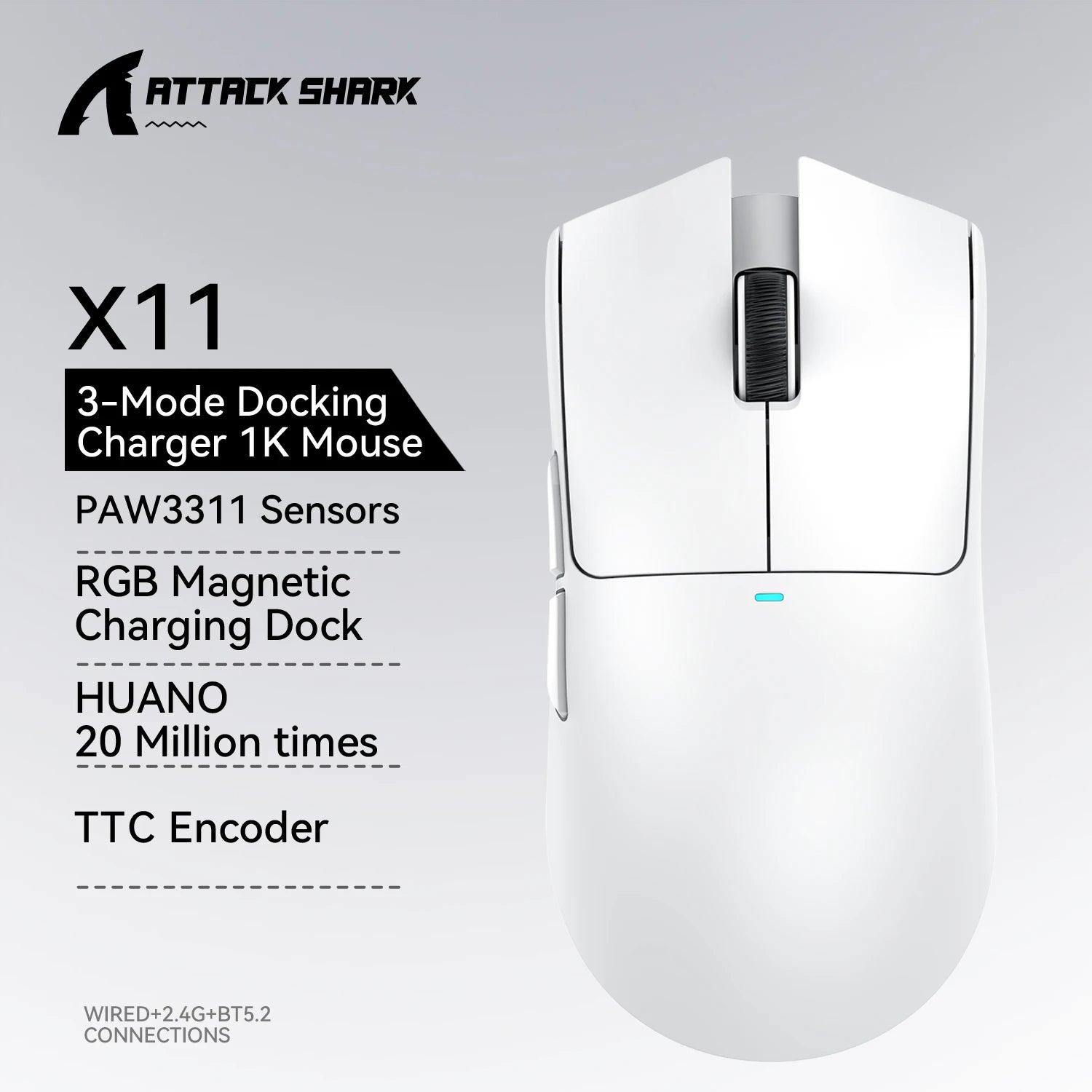 Attack Shark X11 PAW3311 Wireless Gaming Mouse