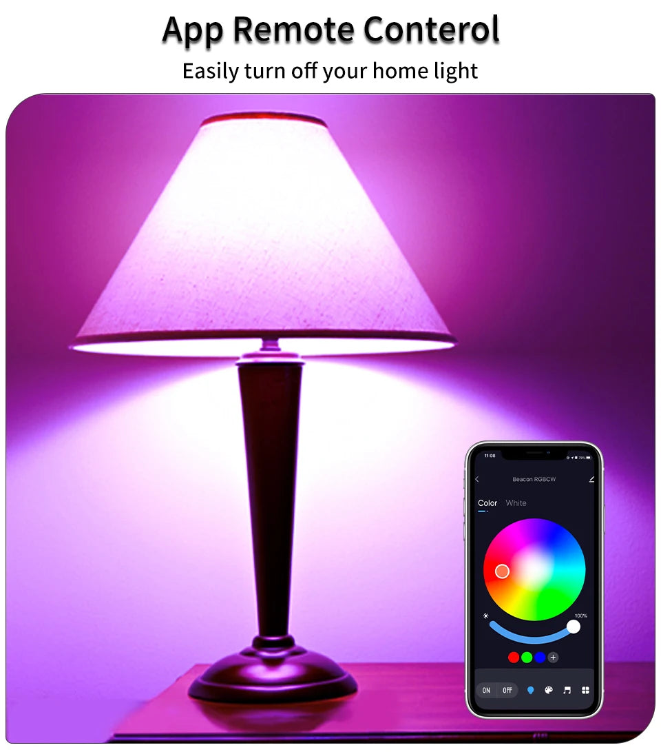 Tuya Smart RGB LED Bulb – E27, App & Voice Control