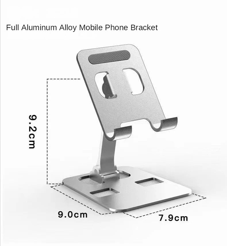 Universal Foldable Aluminum Desk Phone & Tablet Stand – Adjustable Metal Holder