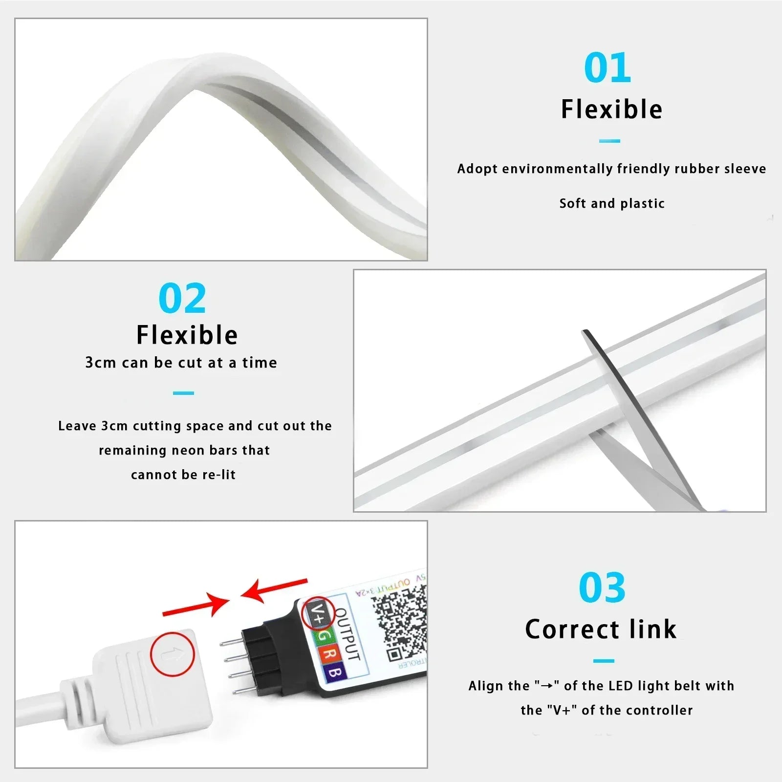 Smart Neon LED Strip Light with App Control