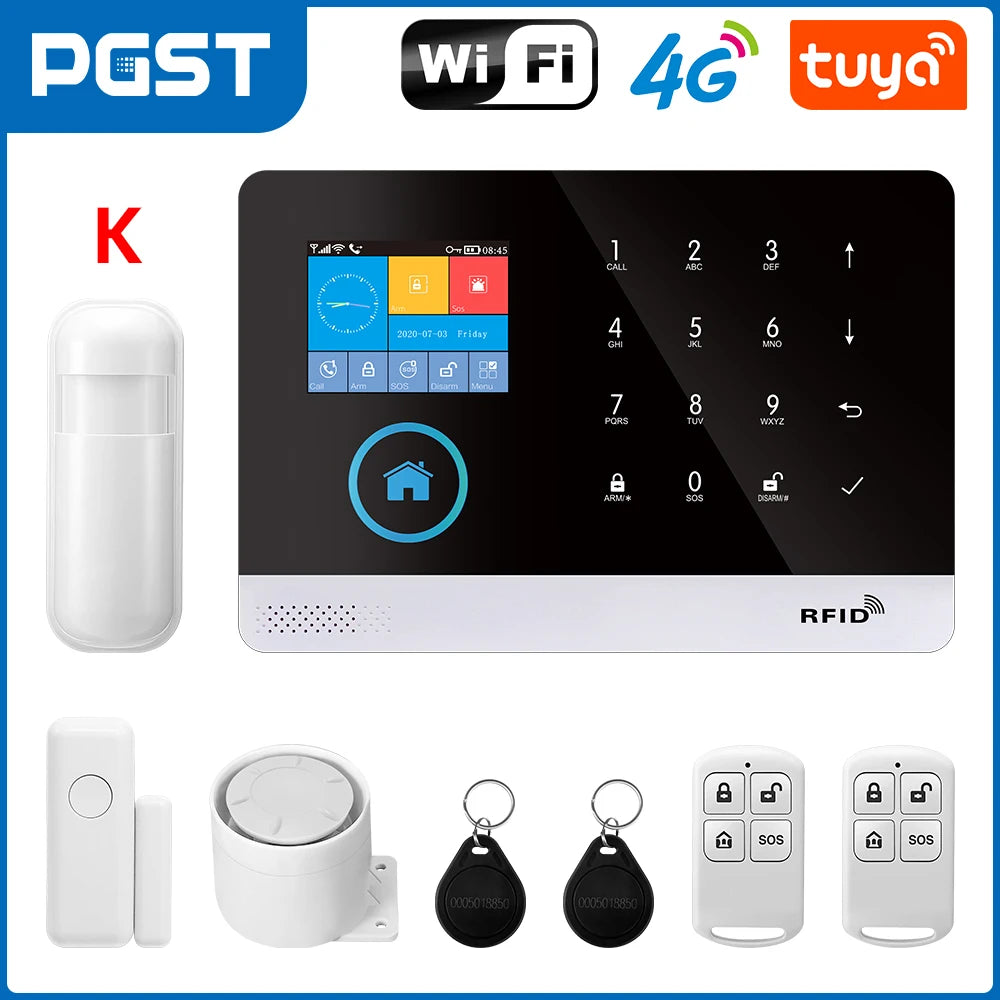 4G WiFi Home Alarm System – Alexa & Tuya Compatible