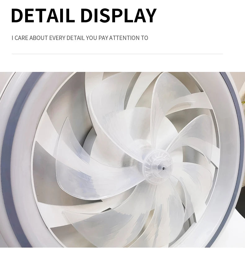 Modern LED Ceiling Fan Light – Remote Control, Smart Home Ready