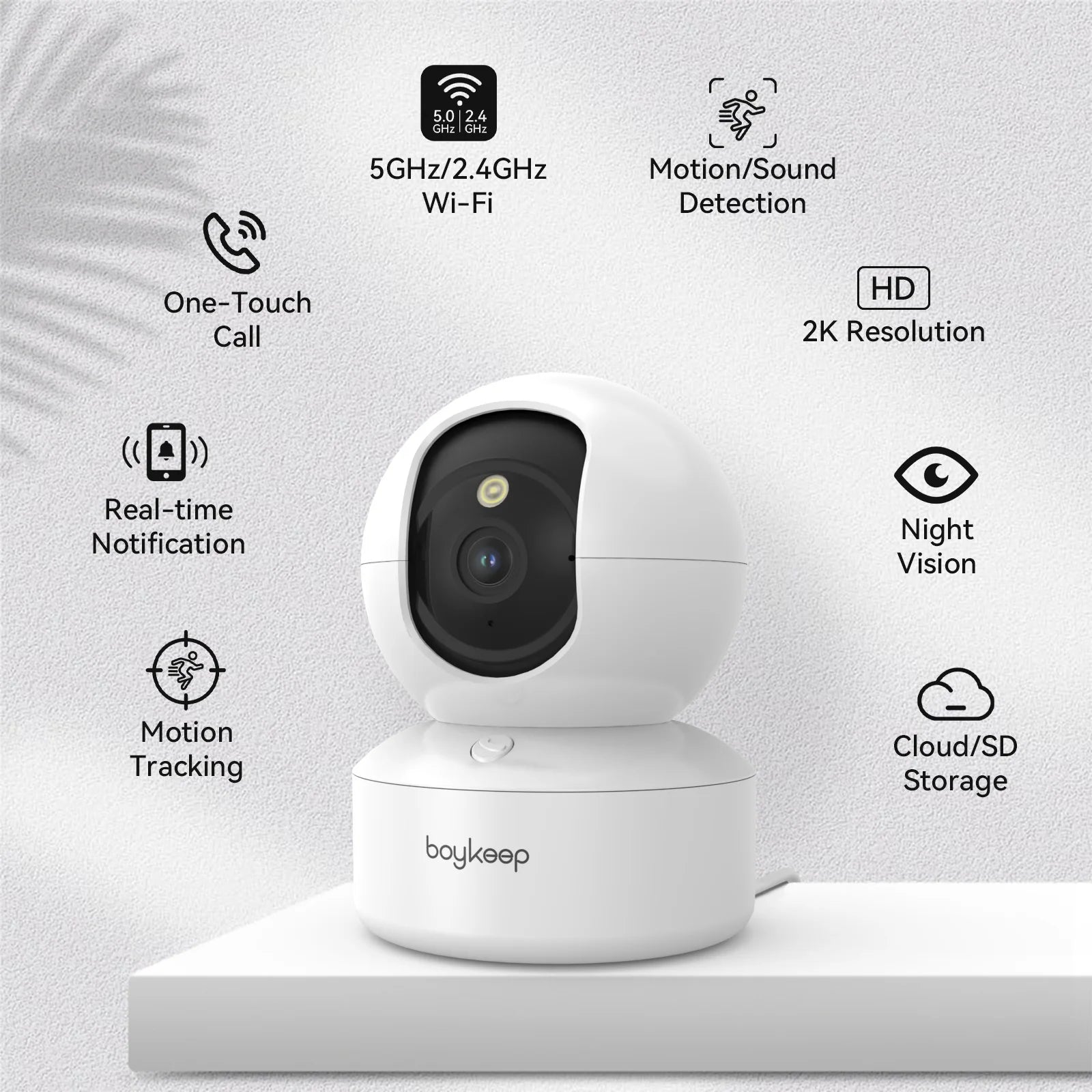 BoyKeep 3MP 5G/2.4GHz WiFi Smart Baby Monitor