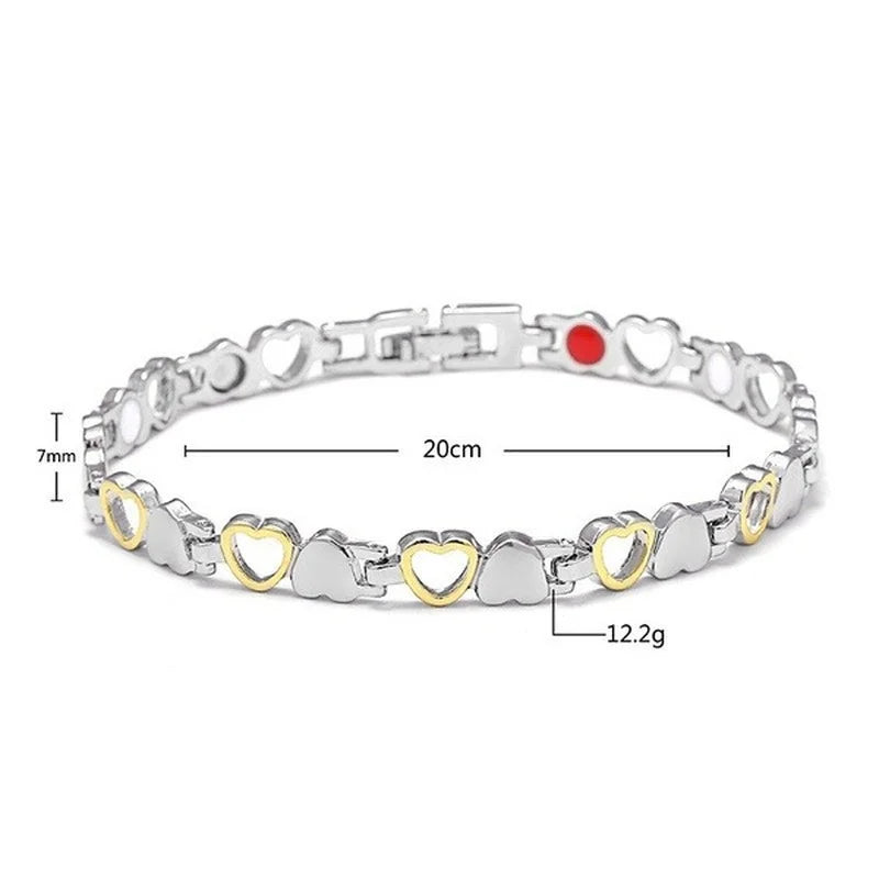 Magnetic Slimming Bracelet – Heart Link Design