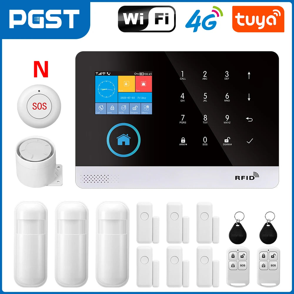 4G WiFi Home Alarm System – Alexa & Tuya Compatible