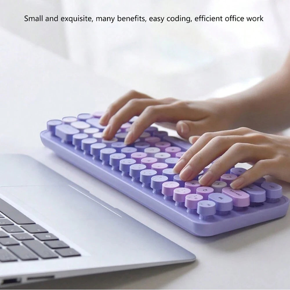 Gray Bluetooth 5.0 & 2.4G Wireless Keyboard & Mouse Combo – Rechargeable, Full-Size