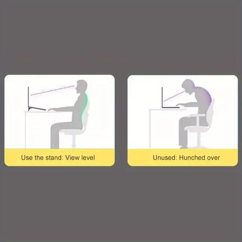 Portable Aluminum Laptop Stand with Keyboard Clearance