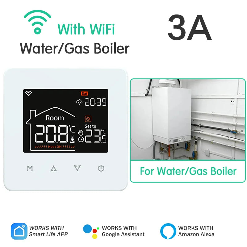 Tuya Smart WiFi Thermostat – Floor Heating & Gas Boiler Compatible