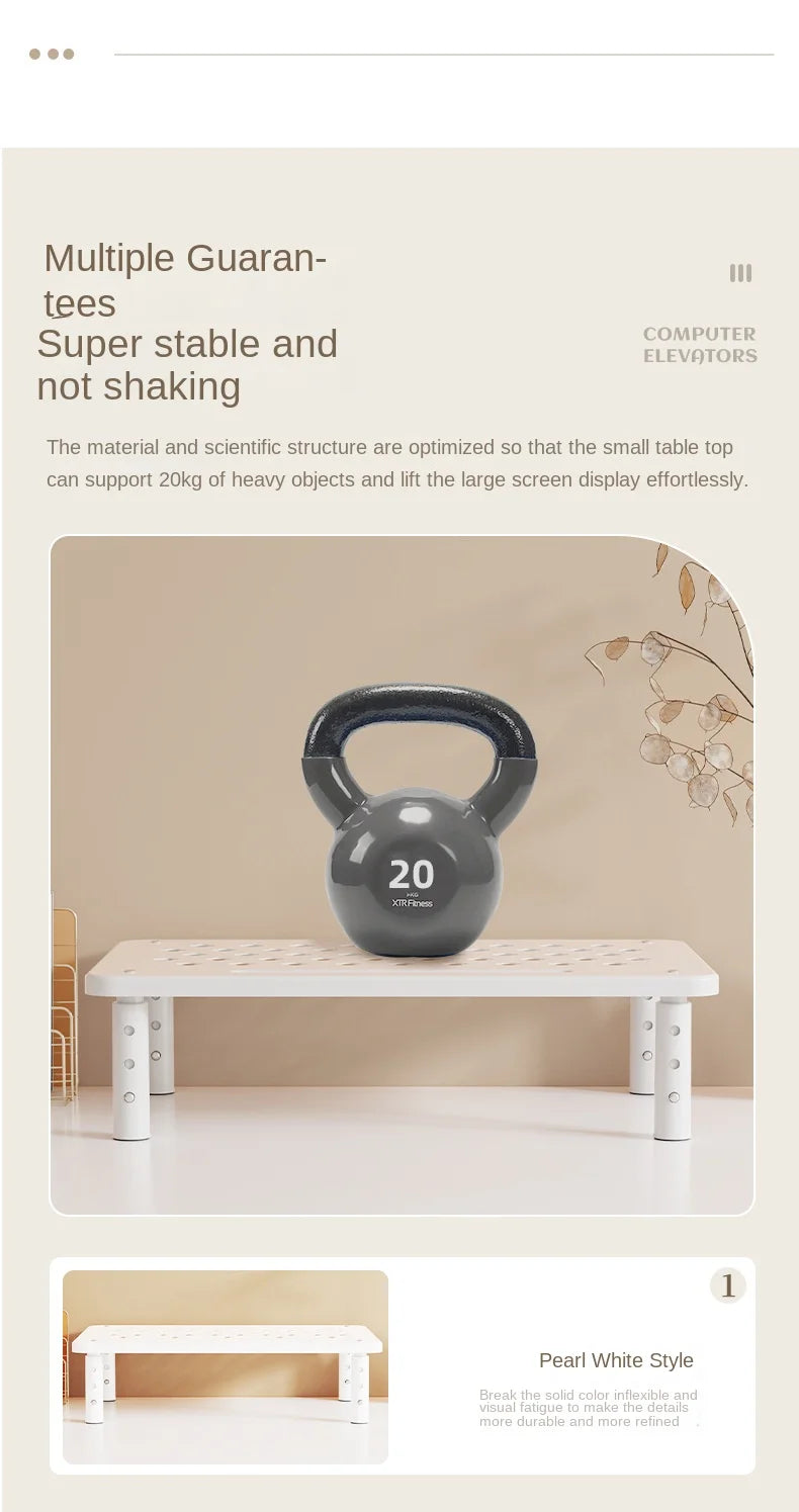 Adjustable Monitor Stand with Storage