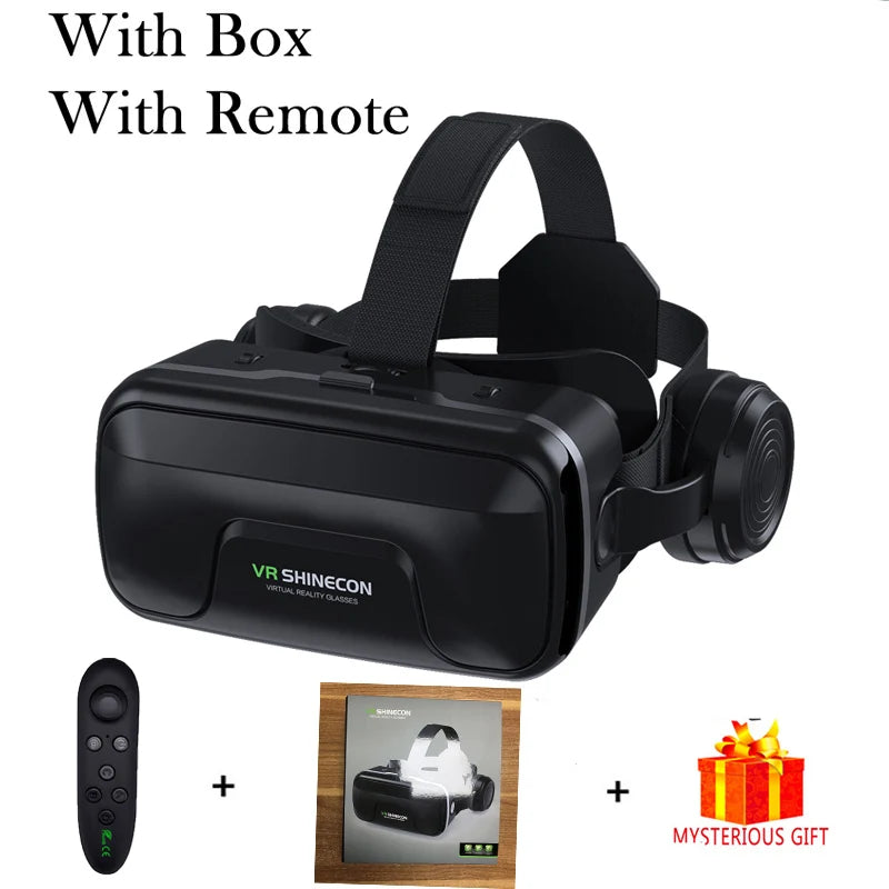 VR Headset with 3D Lenses – Virtual Reality Goggles for Smartphones