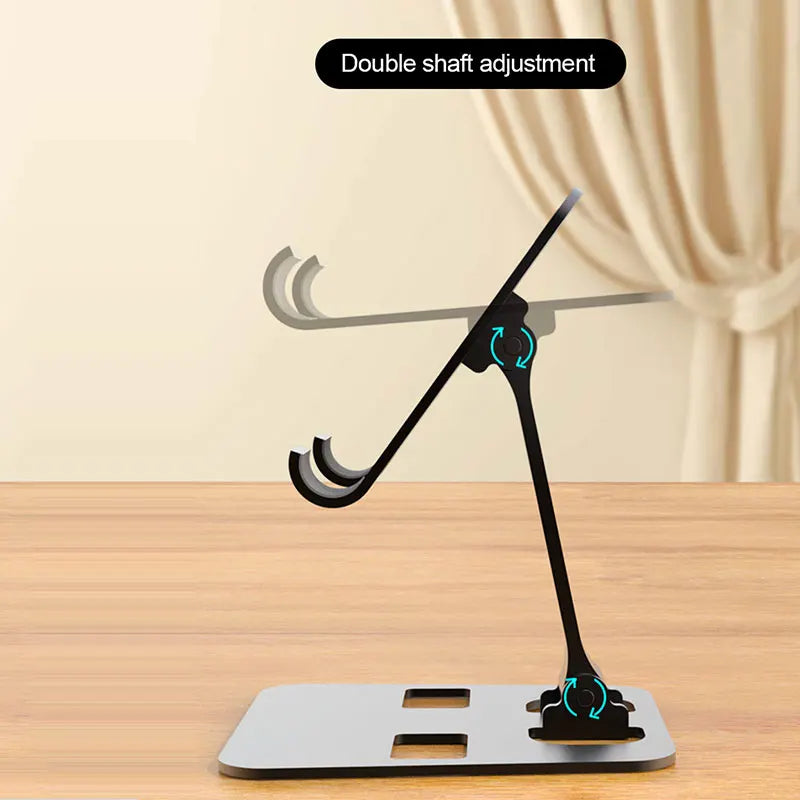 Universal Foldable Aluminum Desk Phone & Tablet Stand – Adjustable Metal Holder