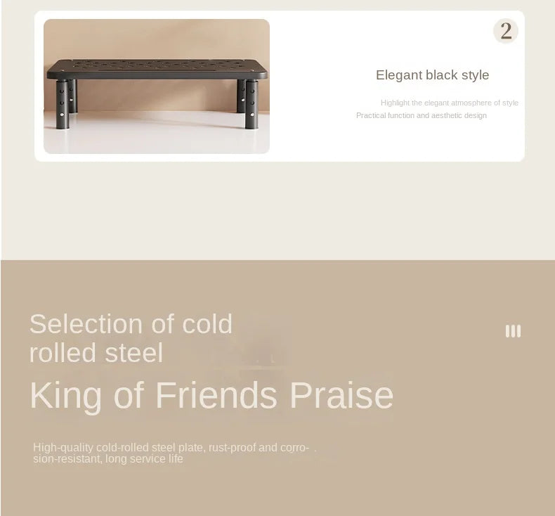 Adjustable Monitor Stand with Storage