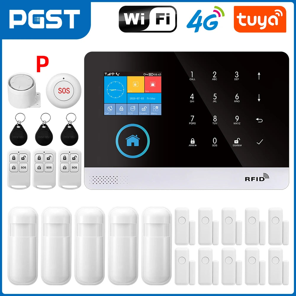 4G WiFi Home Alarm System – Alexa & Tuya Compatible