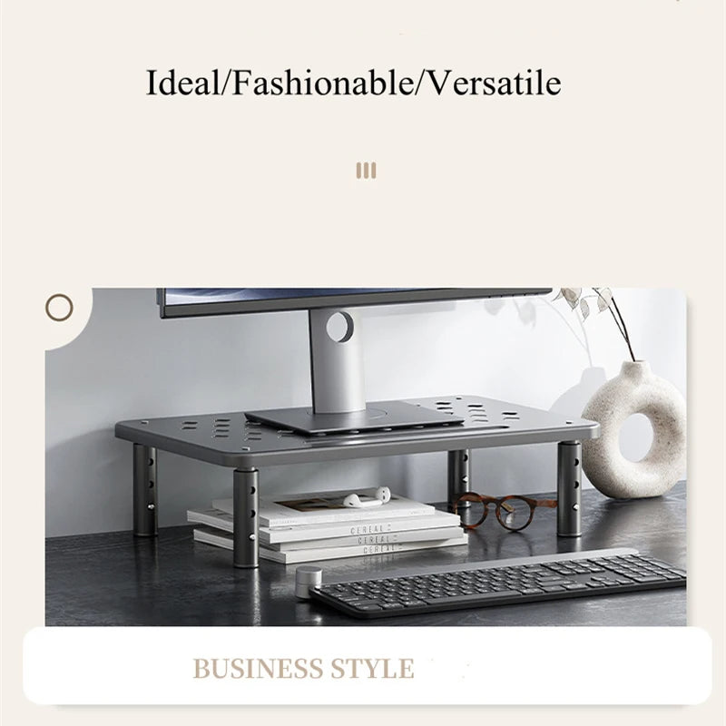 Adjustable Monitor Stand with Storage