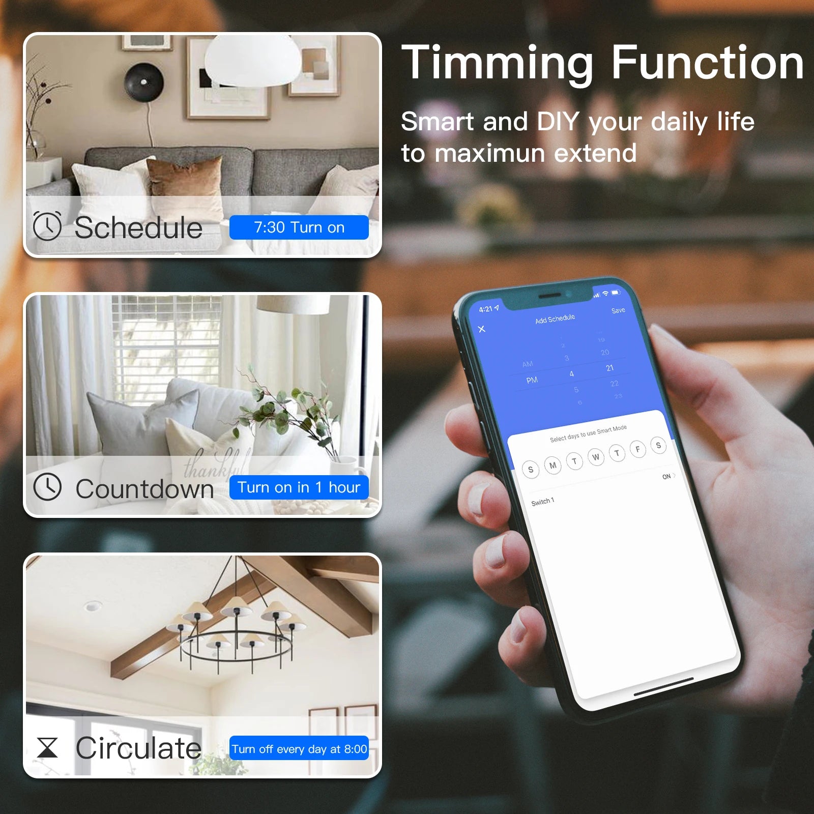 BSEED Zigbee Touch Smart Light Switches 1-3 Gang