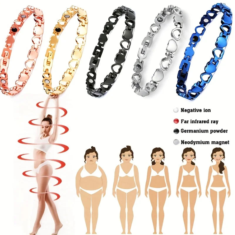 Magnetic Slimming Bracelet – Heart Link Design