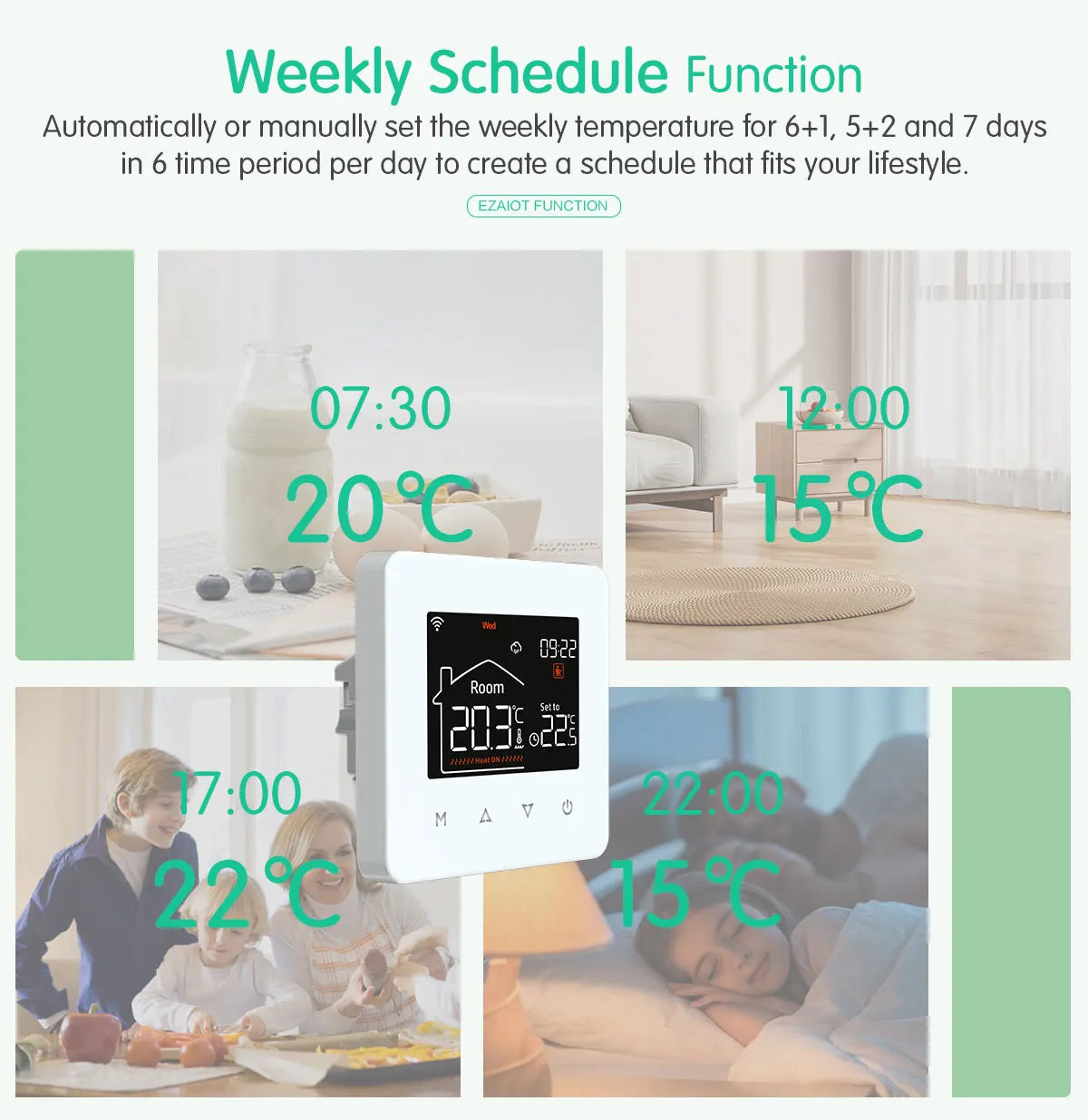 Tuya Smart WiFi Thermostat – Floor Heating & Gas Boiler Compatible