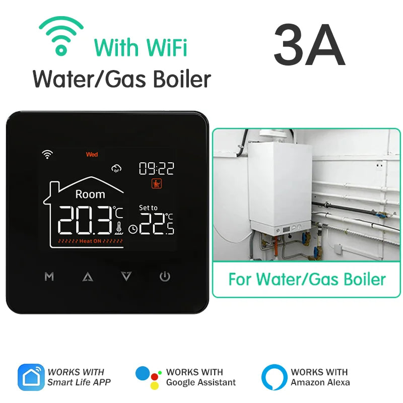 Tuya Smart WiFi Thermostat – Floor Heating & Gas Boiler Compatible
