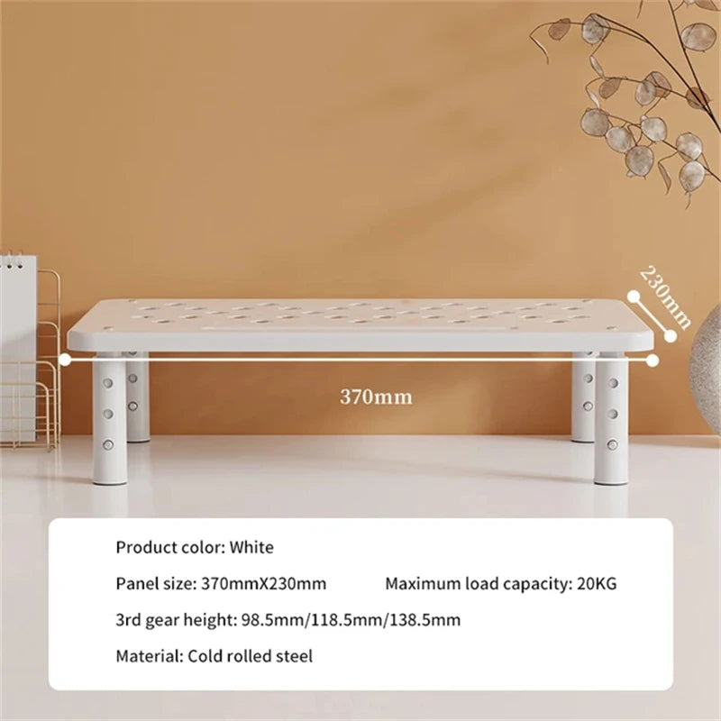 Adjustable Monitor Stand with Storage