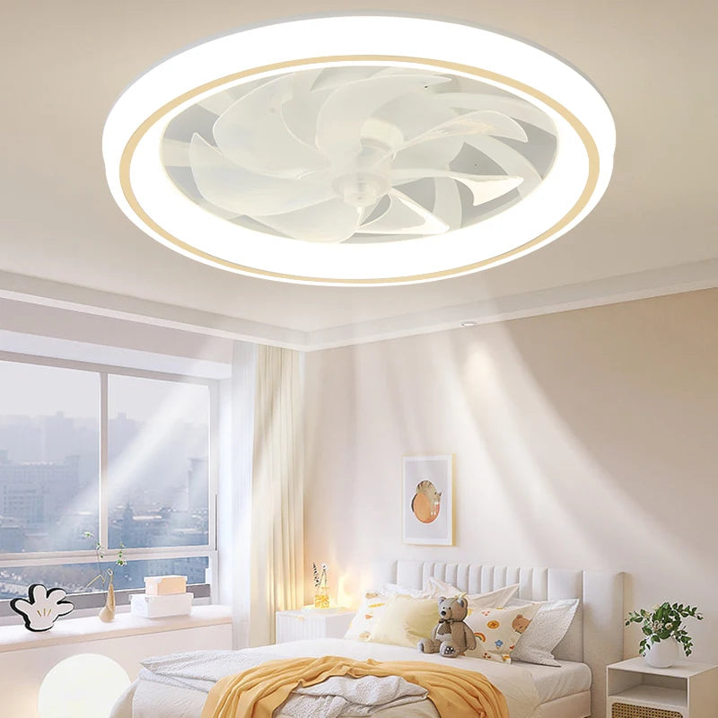 Modern LED Ceiling Fan Light – Remote Control, Smart Home Ready