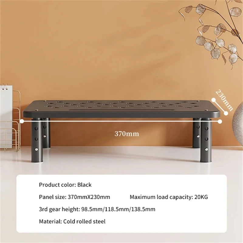 Adjustable Monitor Stand with Storage