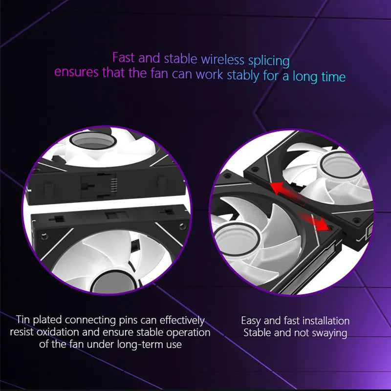 UMPEAK MX120 360mm Modular Wireless Splicing PC Cooling Fan