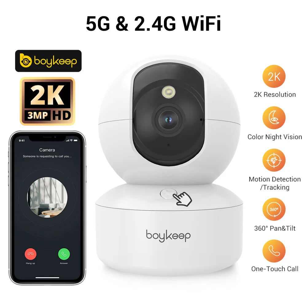BoyKeep 3MP 5G/2.4GHz WiFi Smart Baby Monitor