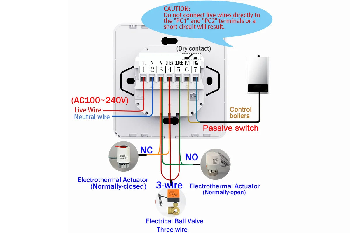 Tuya Smart WiFi Thermostat – Floor Heating & Gas Boiler Compatible