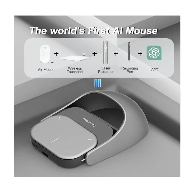 Cheerdots2 Smart AI Wireless Mouse – Bluetooth, Voice & ChatGPT Integration