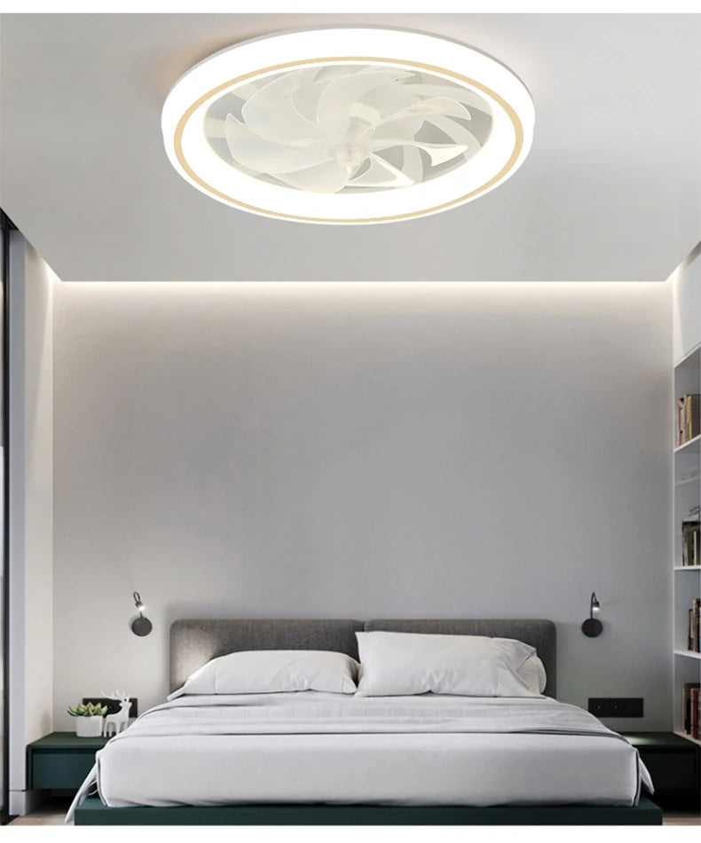 Modern LED Ceiling Fan Light – Remote Control, Smart Home Ready