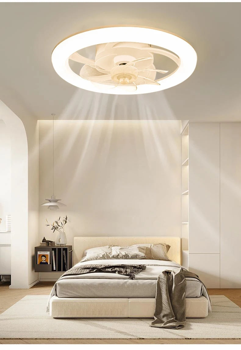 Modern LED Ceiling Fan Light – Remote Control, Smart Home Ready